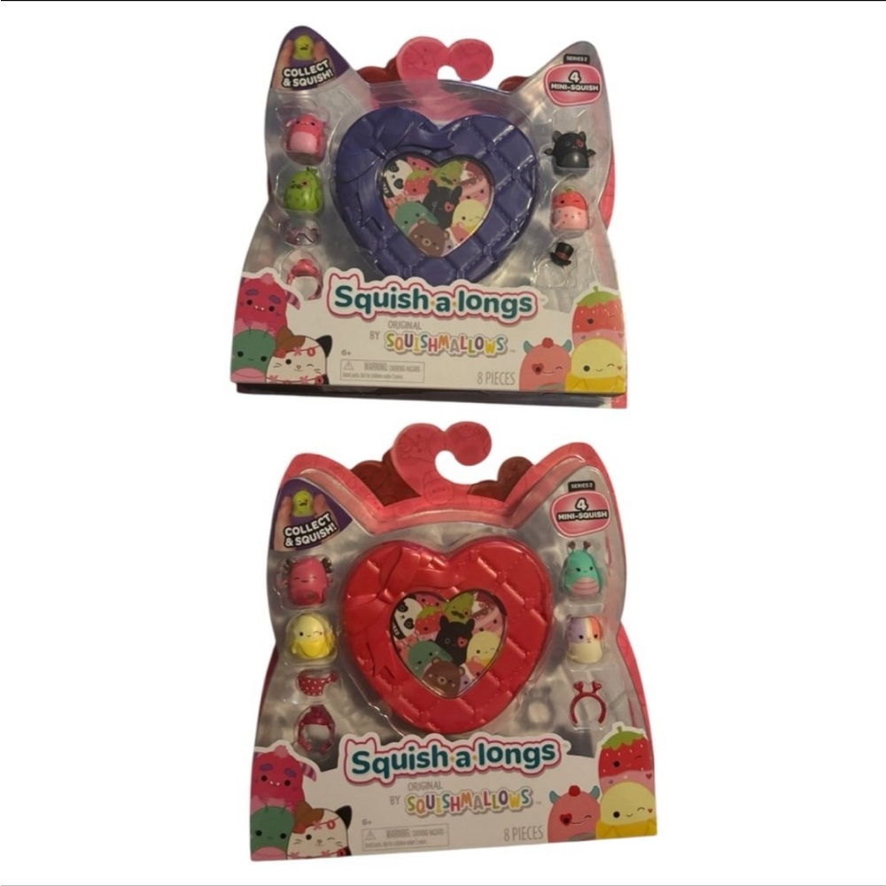 Squish-a-longs Series 2 by Squishmallows Heart Shaped Play-Sets, 2